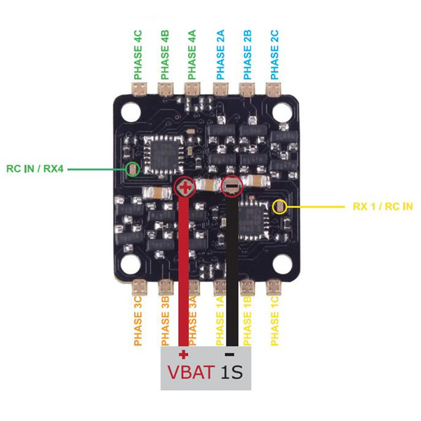 Racerstar 4a 4 amp 4in1 1s BLHeli/_S 16x16mm ESC for Micro FPV Drone Brushless